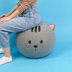 Balvi Puff Kitty Color gris Asiento adicional para cualquier ocasión Poliéster 45cm