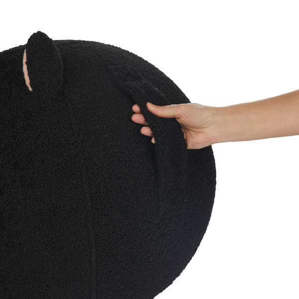 Balvi Puff Kitty Color negro Asiento adicional para cualquier ocasión Poliéster 45cm