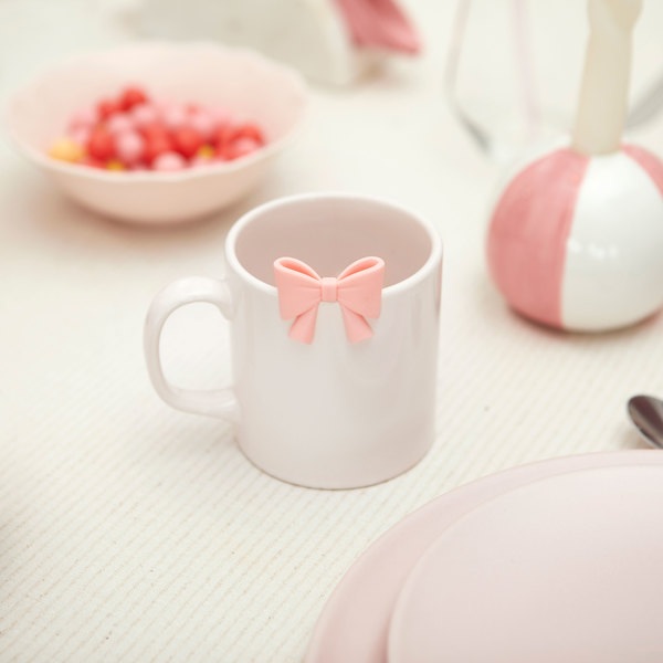 Balvi Infusor té Coquette Color rosa Con forma de lazo Inox/silicona