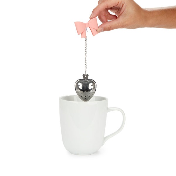 Balvi Infusor té Coquette Color rosa Con forma de lazo Inox/silicona