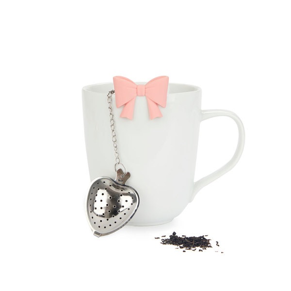 Balvi Infusor té Coquette Color rosa Con forma de lazo Inox/silicona