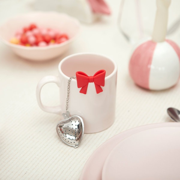 Balvi Tea infuser Coquette Red colour Bow-shaped Stainless/silicone