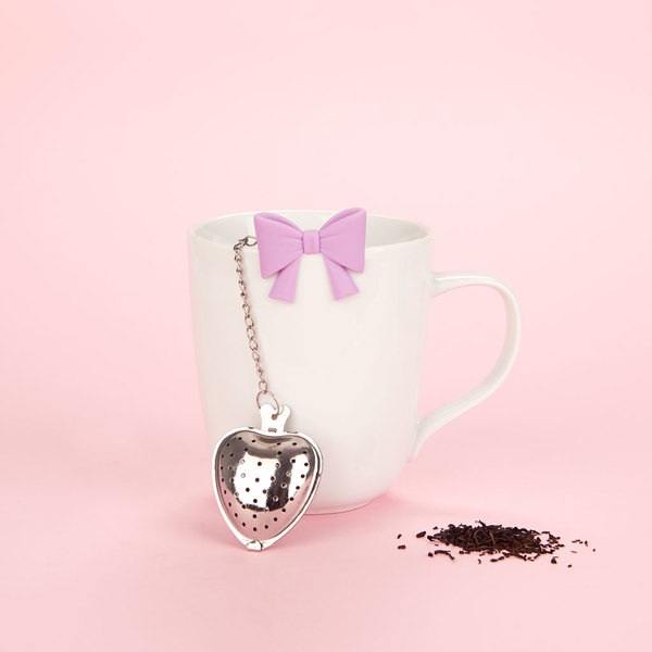 Balvi Infusor té Coquette Color lila Con forma de lazo Inox/silicona