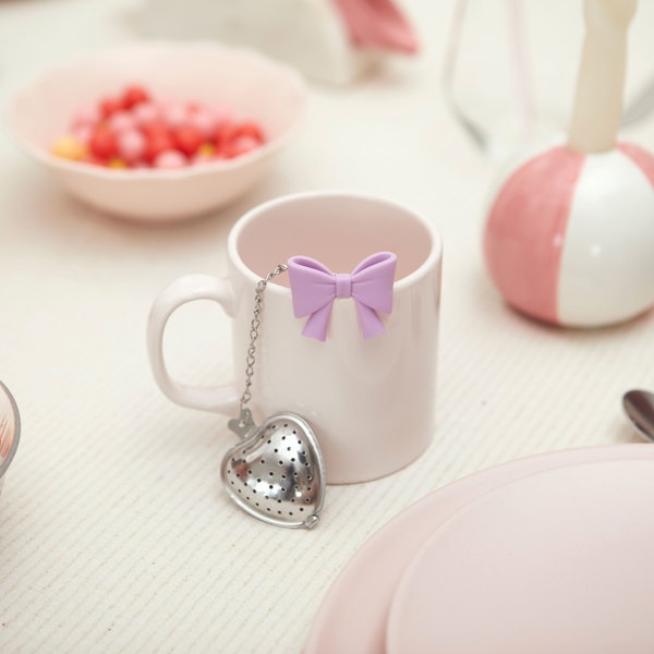 Balvi Infusor té Coquette Color lila Con forma de lazo Inox/silicona