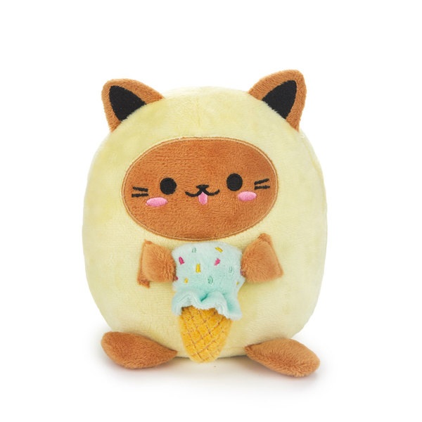 Balvi Buchstützen Kawaii Minty Farbe Gelb Speiseeis liebende Katze Polyester