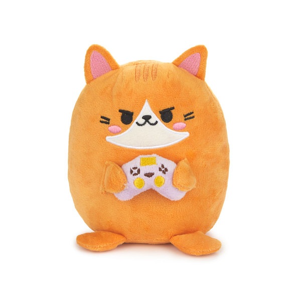 Balvi Buchstützen Kawaii Gamer Farbe Orange Videogames spielende Katze Polyester