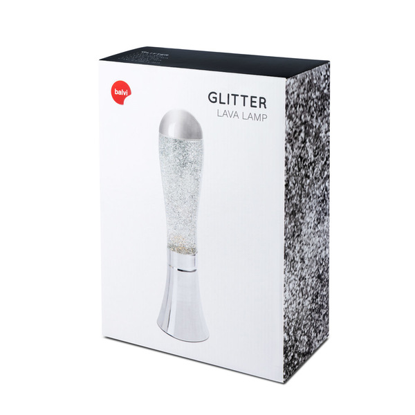 Lava Lamp Glitter Silver