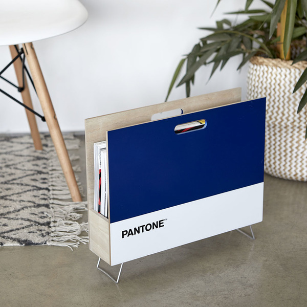 balvi Zeitungsständer Pantone Türkis Farbe Dekorative Veranstalter für Zeitschriften modern und minimalistisches Design Pantone MDF Holz 28x38x9 cm Dokumente Zeitungen